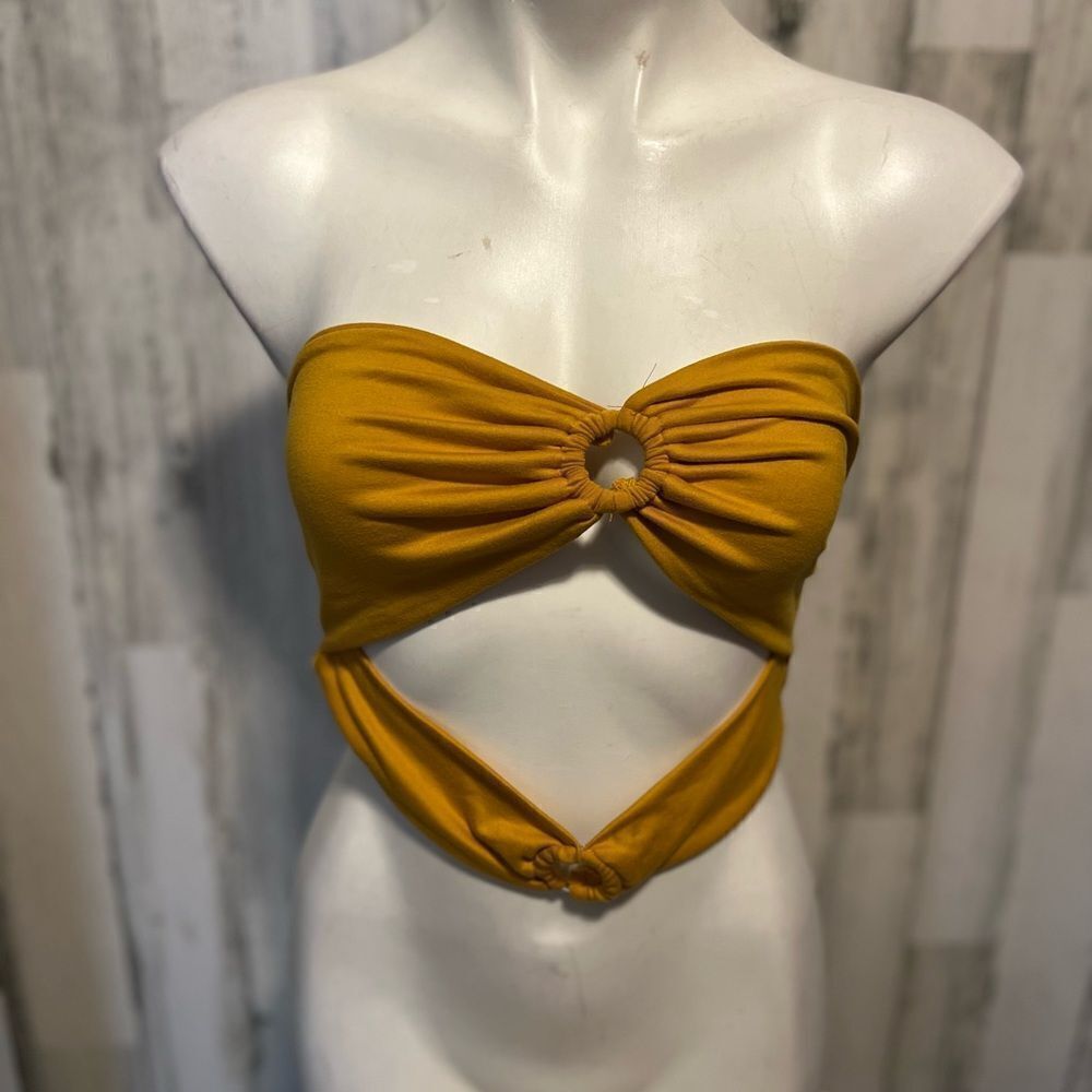 Gold crop top
